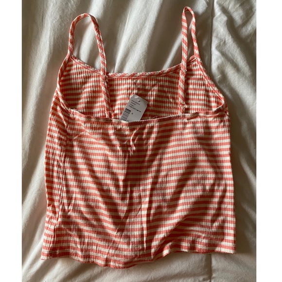 NWT Light Pink Stripe Crop Top Women Kids Size S - Picture 2 of 2